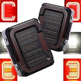 AUDEXEN LED Tail Lights Compatible with Jeep Wrangler JK JKU 2007-2018, Unique'C' Shaped Design...