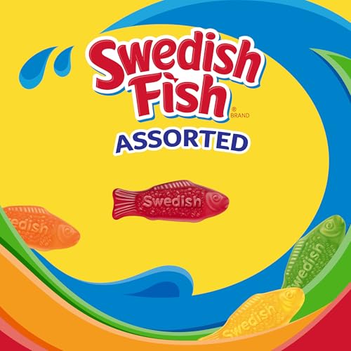 Image of SWEDISH FISH Assorted Soft & Chewy Gummy Candy, Bulk Candy, 5 lb