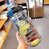 Water Bottle 2L Large Capacity Portable Straw Sports Water Bottle BPA Free Plastic Water Bottle for Adults Kids Outdoor Sports Climbing Camping Running Gym Hiking Bicycle 2L, Black