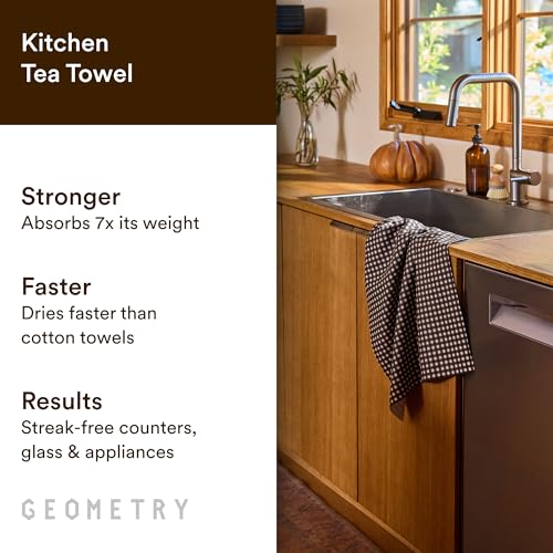 GEOMETRY Kitchen Towels - Quick Dry Microfiber Cloth Dish Towels for Kitchen Drying - Premium Quick Dry Towel - Checkered Fall, 18" x 30" - 1 Piece - image 2