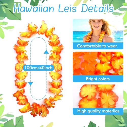Hawai Lei detalles florales de bienvenida para invitados de cumpleaños y disfraces 6