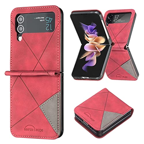 Coque rigide Samsung Z Flip4 rouge transparente pour le quotidien