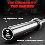 7FT Bar Olympic Barbell, 1000lb Capacity Weight Bar for Strength Training, 2 Inch Strength Training Bar With Knurled Grip for Squats, Deadlifts, Presses, Rows, Curls - Image 5