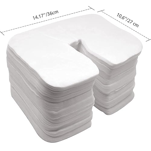 Miniatura 6 de 500 fundas desechables para cuna facial, algodón de grado médico, fundas para reposacabezas de spa para mesas de masaje, sillas de masaje de 14.17 x
