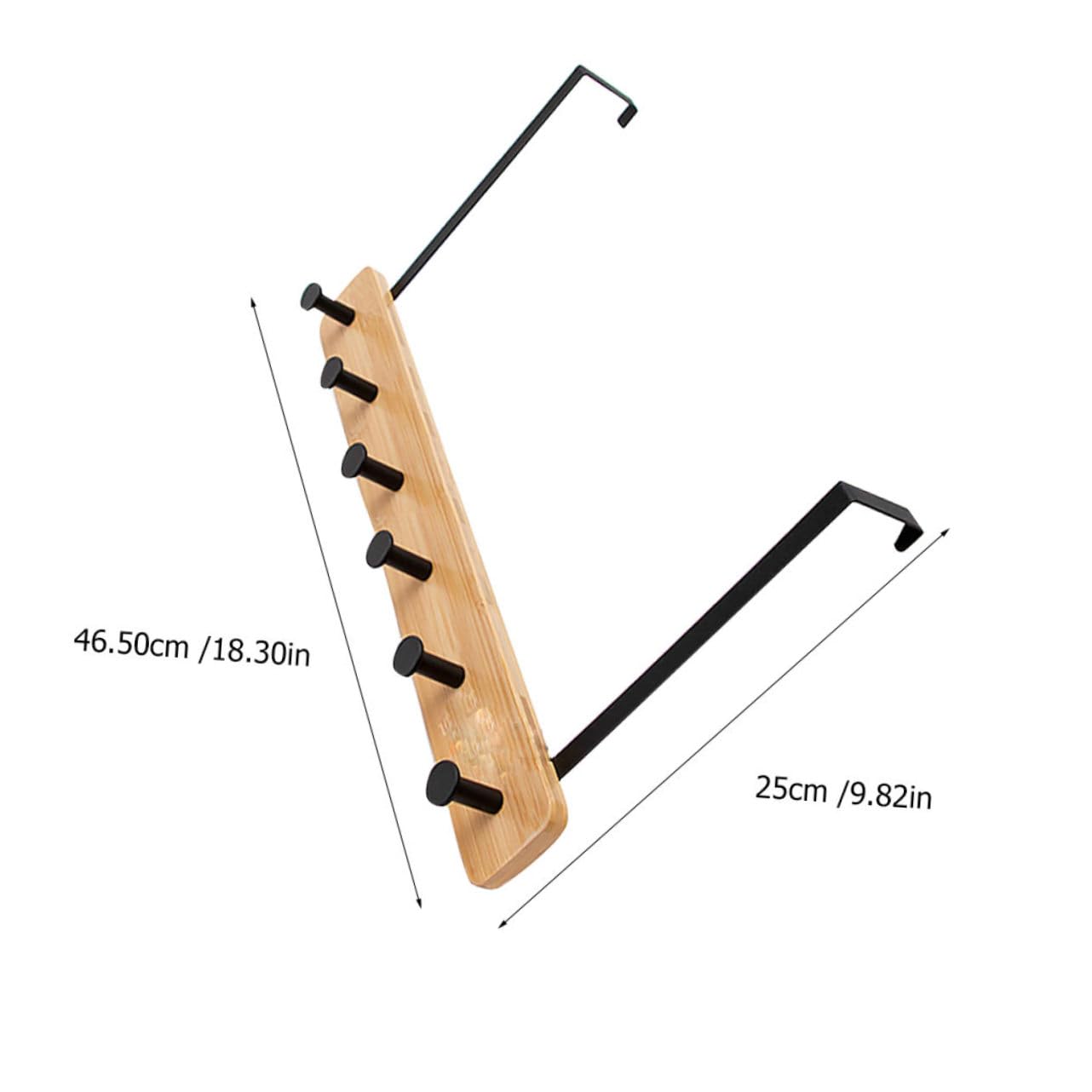 Cabilock Nail- Hook Over The Door Coat Rack Punching Hanger for Coats Keys Hats Sturdy Wall Mount