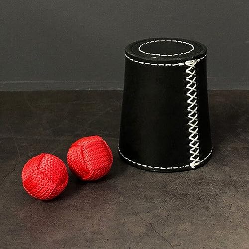blue-ther Leather Chop Cup Magic Tricks Appear Vanish Ball Magician Close Up Illusions Props Gimmick Mentalism Magica Cup Tour de Magie