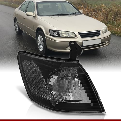 AJP Distributors For Toyota Camry 2000-2001 Factory Style Corner Light Right Driver Side, Black Housing, Clear Lens, Clear Reflector (Black Right)