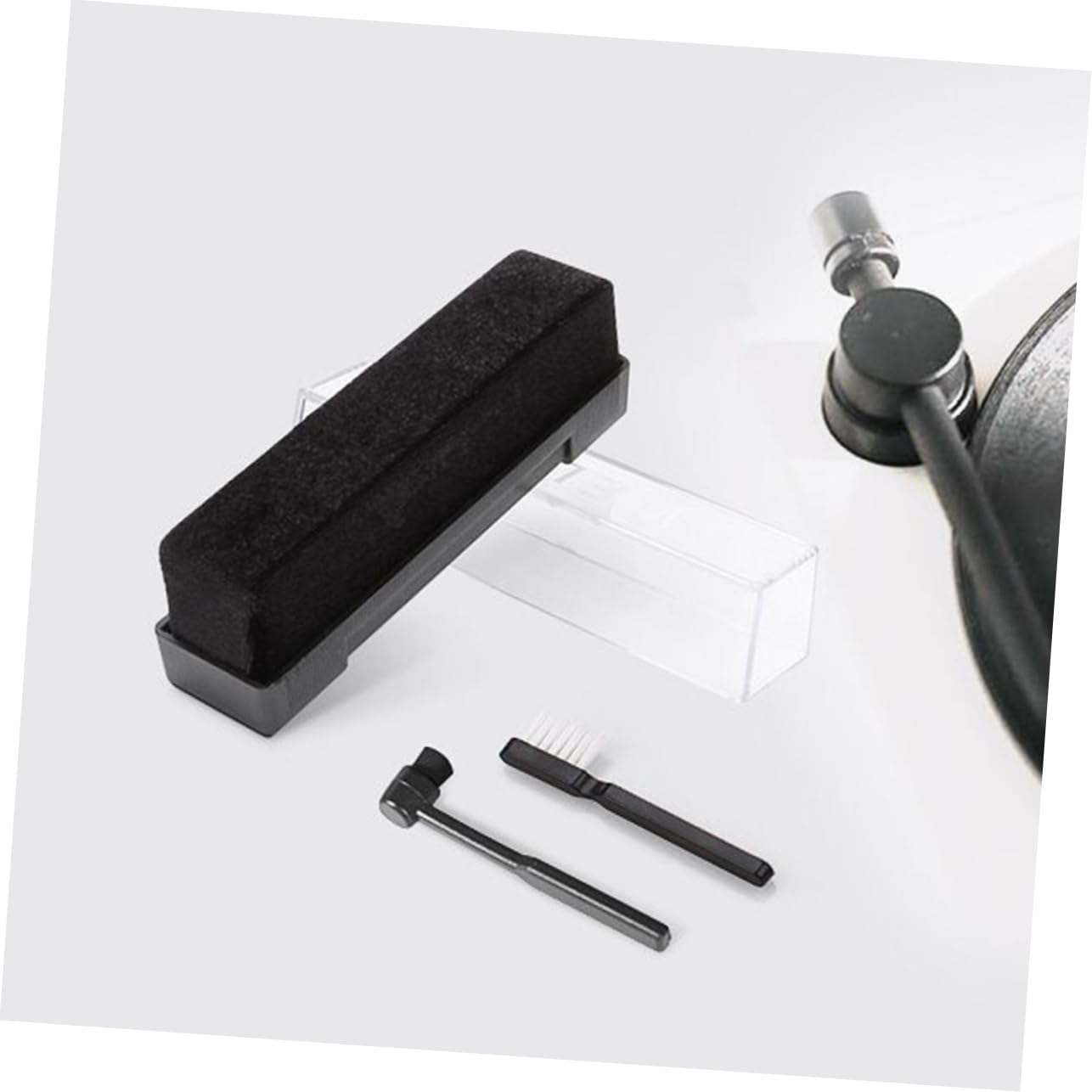 Kit de Limpieza para Vinilos y Tocadiscos Cepillo Antiestático y Paño de Terciopelo Portátil para Limpieza Completa en Casa o Viaje
