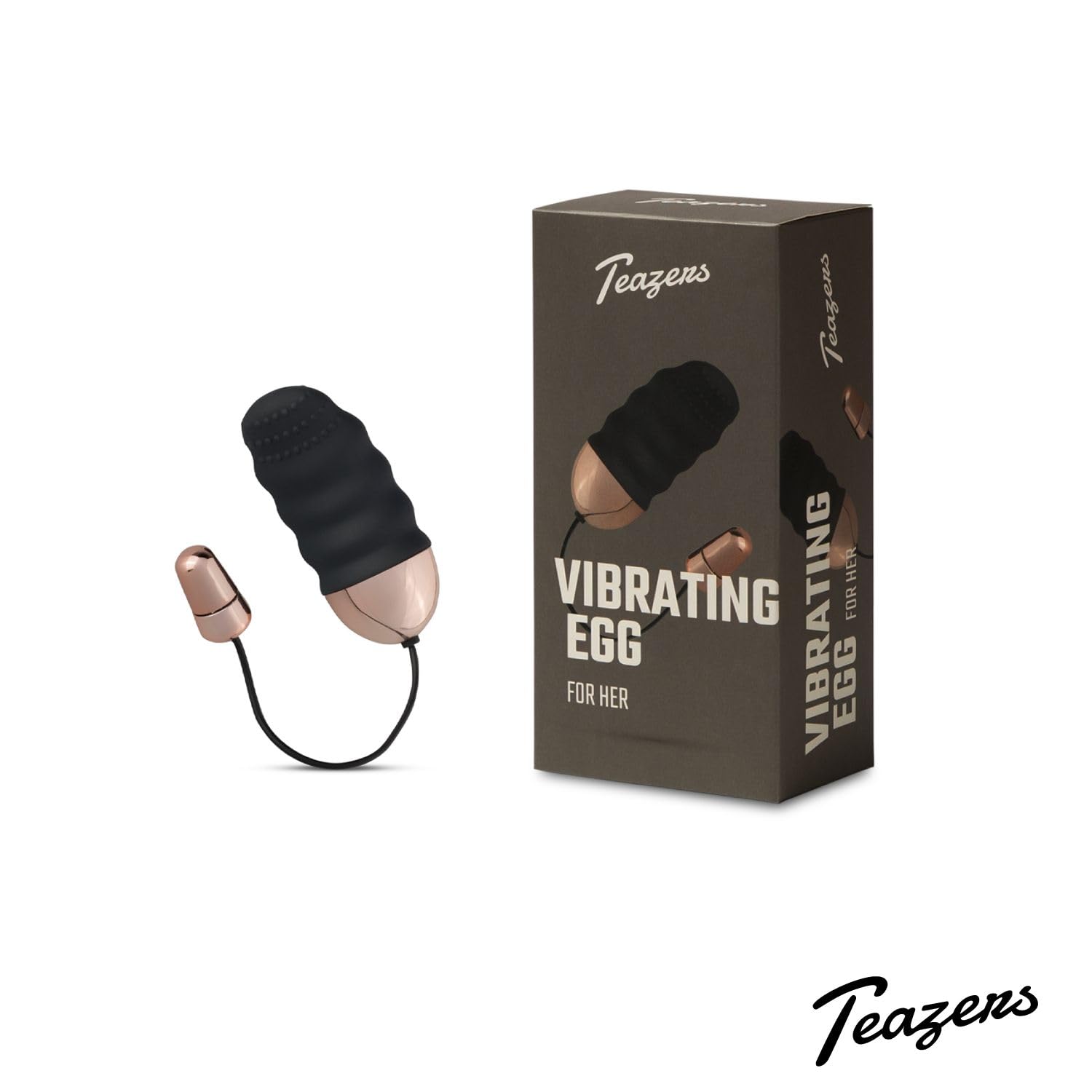 Teazers Uovo Vibrante con Telecomando Wireless - Vibratore Wireless con Creste per una Stimolazione Extra - Telecomando Wireless con Portata Fino a 20 Metri - Nero