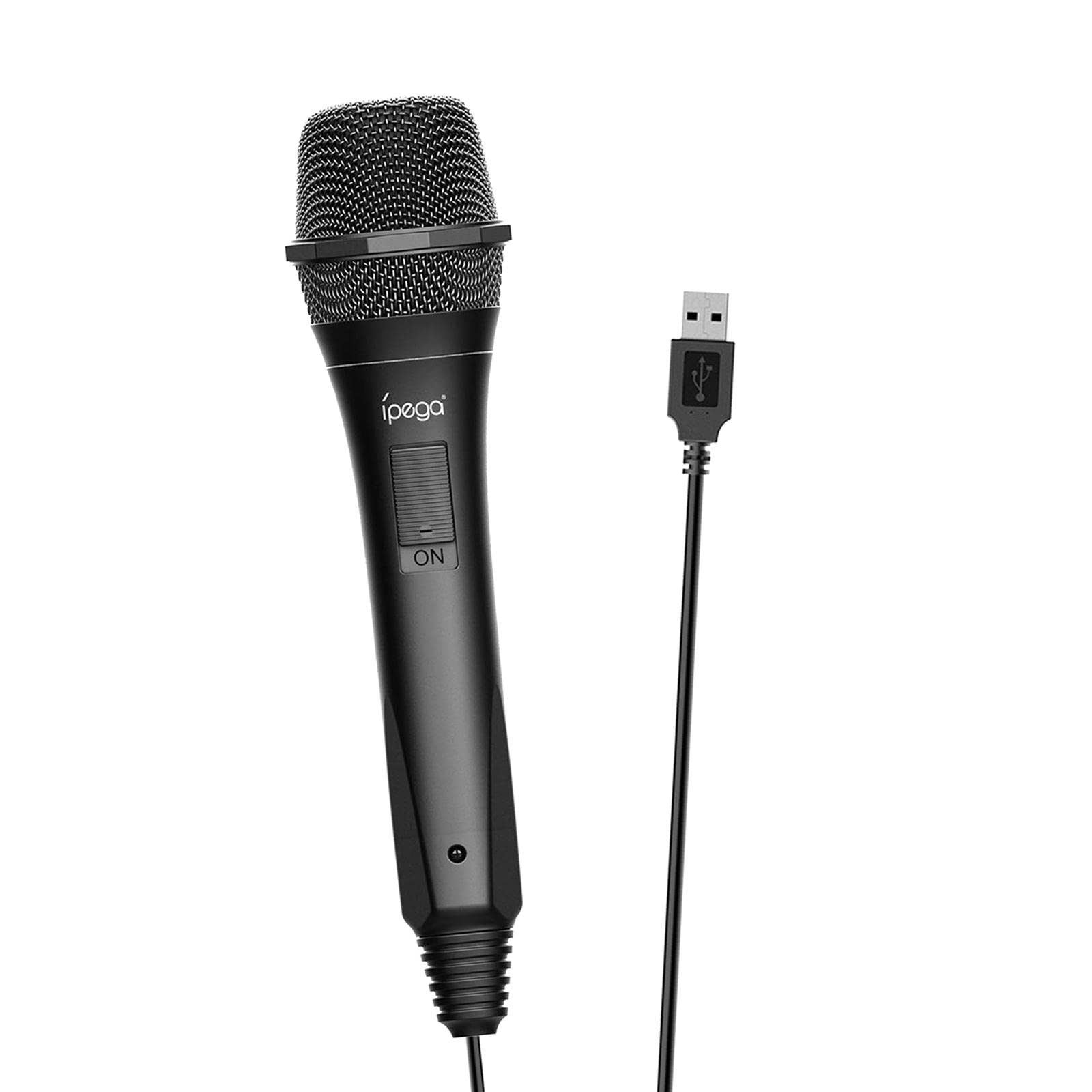 black usb handheld game microphone singing mic for ps4 switch plug & play