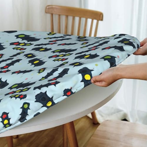 Nappe ronde imprimé feux de circulation antitache lavable table 101-127 - 7