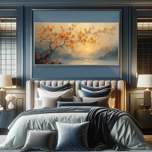 Peinture texturée fleurs de cerisier pour illuminer un mur blanc sans éclat - 5