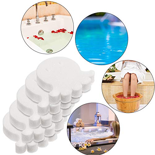 Image of Boao 16 Pieces Oil Absorbing Sponge for Hot Tub Swimming Pool and Spa(Octopus,White)