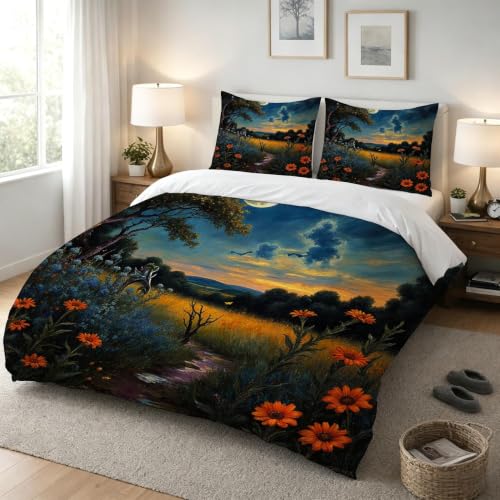 Housse de Couette 140x200 Parure de Lit Enfant Fille Garçon avec Taies d'Oreiller 65x65