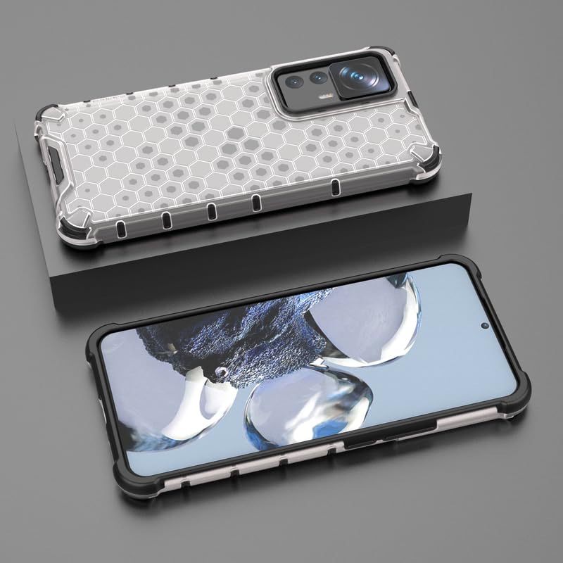 Image of Plastic Bumper Back Case Cover for Xiaomi 12T / Mi 12T Pro 5G (Transparent)