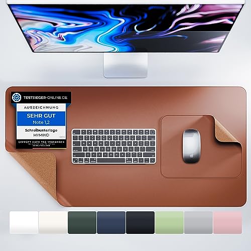 Schreibtischunterlage Leder 80x40 cm extra dünn & rutschfest - Desk Mat & Deskmat wasserfest & schmutzabweisend - Schreibtisch Unterlage Schreibunterlage & Tischunterlage Schreibtisch