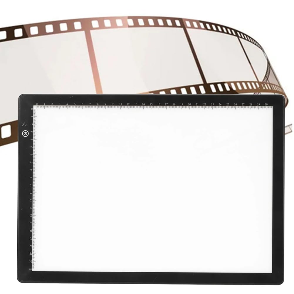 Przeglądarka slajdów Ultra Slim A4, rozmiar 3, tryb jasności, aplikacja, edycja, miękka dioda LED, zasilany przez USB, skaner slajdów do negatywnych filmów