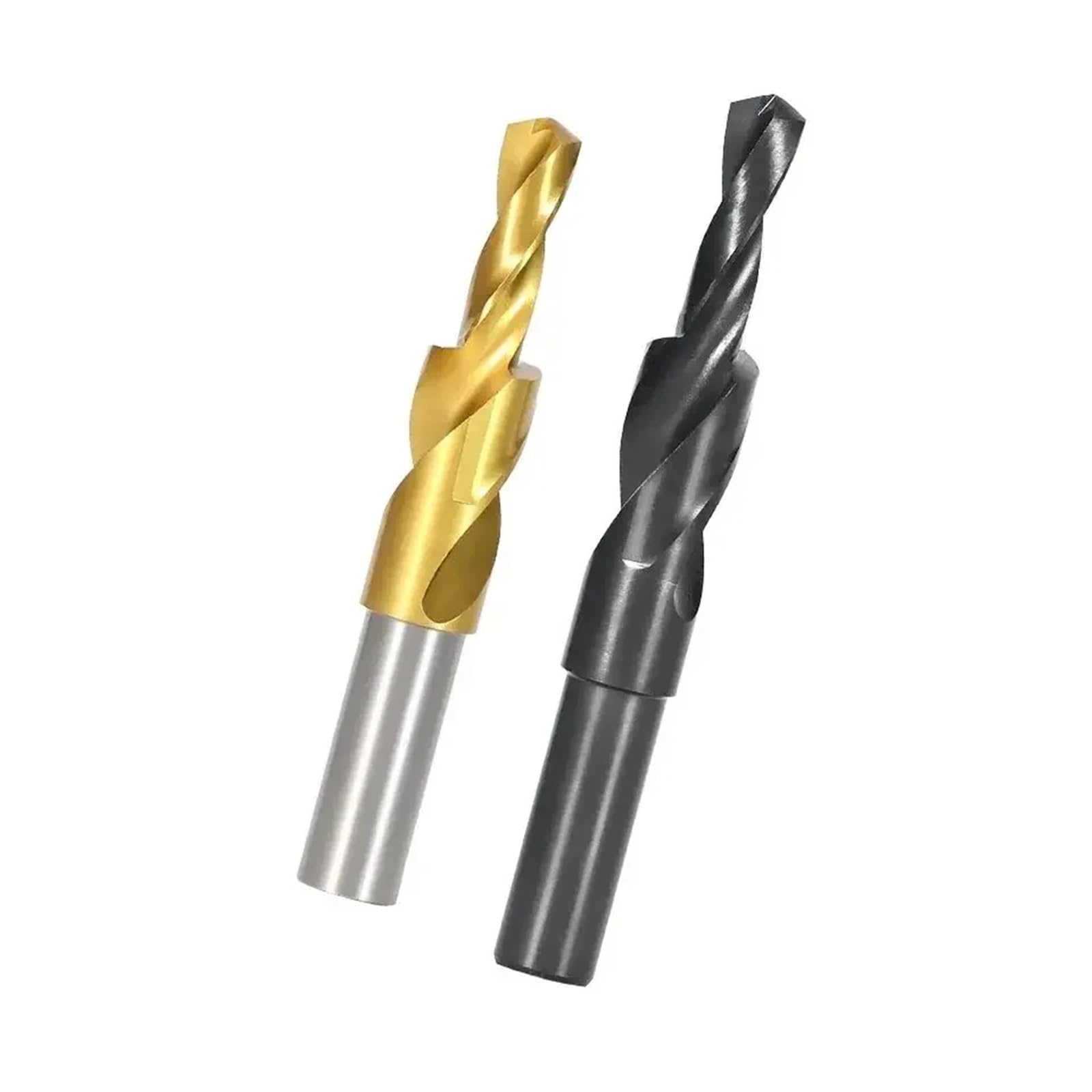 Broca escalonada giratoria avellanada M35 cobalto/HSS broca de corte Dual HSS for Metal 90 180 grados M3 a M12 herramienta perforación cónica Apto para madera y metal(Gold Tin Coating,M10-(d11mm))
