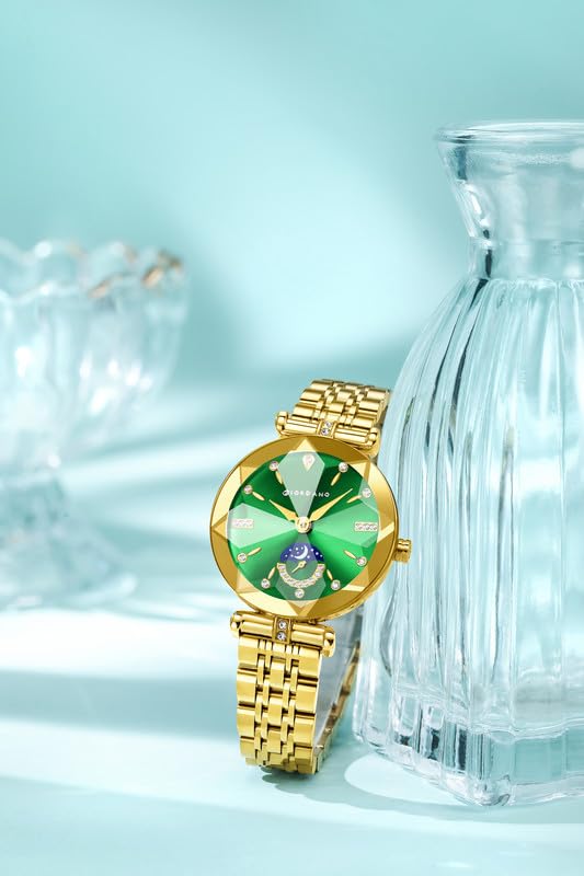 Image of Giordano Premium Watch for Women - Elegant Round Cut Glass Dial with Stainless Steel Strap & Quartz Movement