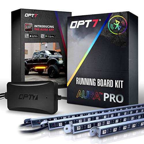 Buy OPT7 Aura PRO Bluetooth Running Board Nerf Lights Side Bar Step Light LED Kit for Trucks