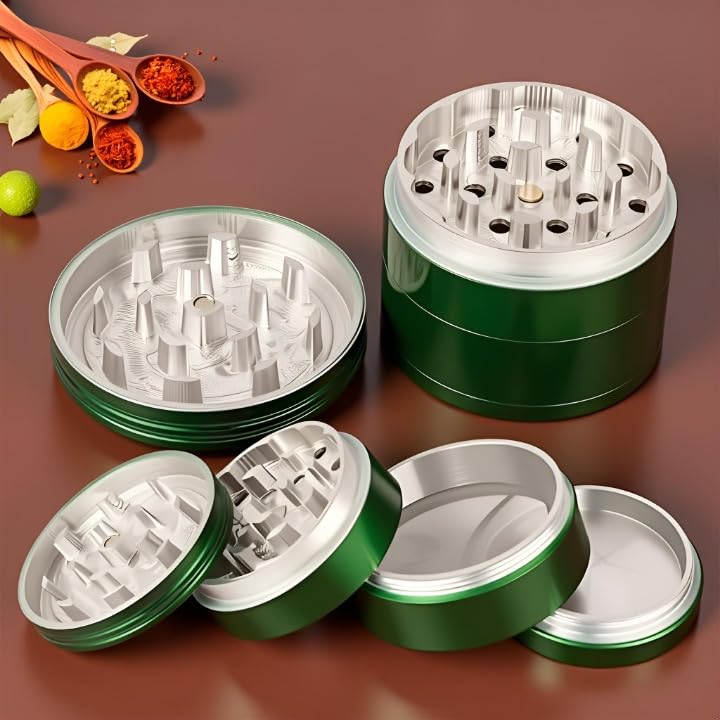 Crusher 56mm Metal Herb Grinder Herb Crushers 4 Part Color Green