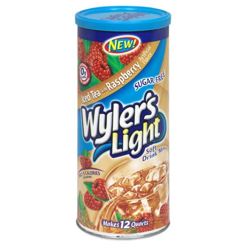 Wyler's Light Sugar Free Drink Mix, Iced Tea with Raspberry, 1.35-Ounce (Pack of 12)