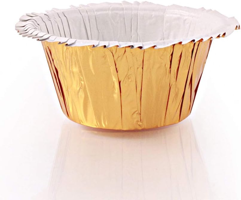 Brown Scalloped Design Baking Cups - Small - Grease Resistant Cupcake & Muffin Liners, Case Pack of 480 - For Baking, Parties & Catering