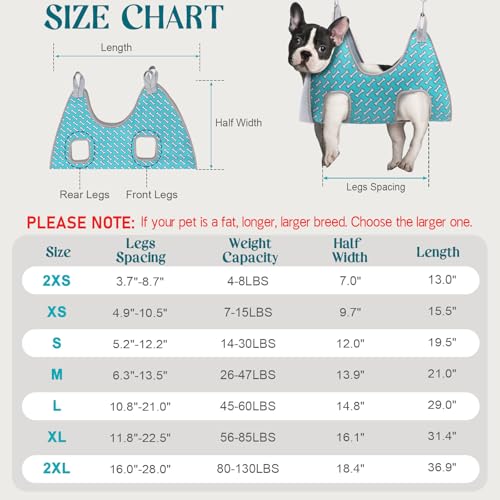Image of Supet Dog Grooming Hammock Harness for Cats & Dogs, Relaxation Pet Grooming Hammock Restraint, Dog & Small Animal Leashes Sling for Grooming, Nail Trimming, Clipping, Bathing