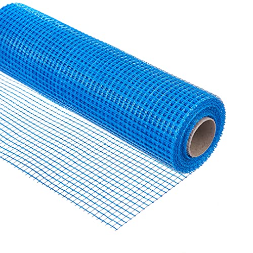 Dalsys Tissu de renfort universel 105 g/m², tissu en fibre de verre Bleu 10m, 1 rouleau, grille de renfort, tissu plâtre