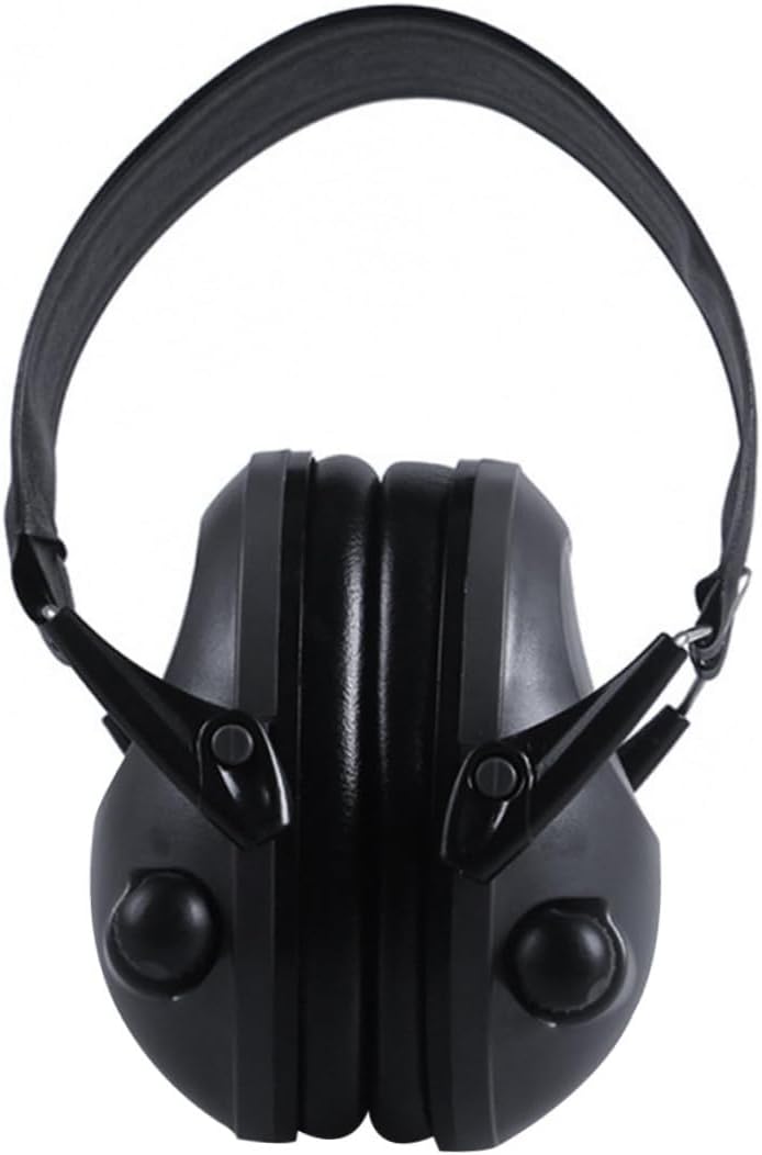 Electronic Hearing Protection Ear Muffs with Noise Cancelling Features Comfort Headband Lightweight Design for Shooting and Tactical Use Black Color
