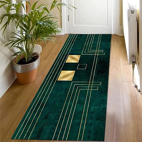 Tapis de couloir antidérapant vert lavable 1 à 6 m pour sol de maison - 6