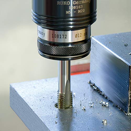 RUKO Maschinengewindebohrer-Satz HSS, 7x Form B M3 bis M12 und 7x passen Spiralbohrer Typ N in Kunststoffkassette 14-teilig, für Profis und Heimwerker