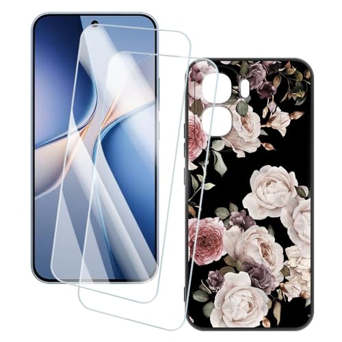 OAGELIM 2�Z�b�g �X�N���[���v���e�N�^�[ + �P�[�X Vivo T5 Pro 5G V2568 (6.83 �C���`) �Ƃ̌݊������� �A�[�e�B�X�e�B�b�N�J�X�^���v�����g�J�o�[�Ƌ����K���X�t�B���� �X�N���b�`�h�~ (��)