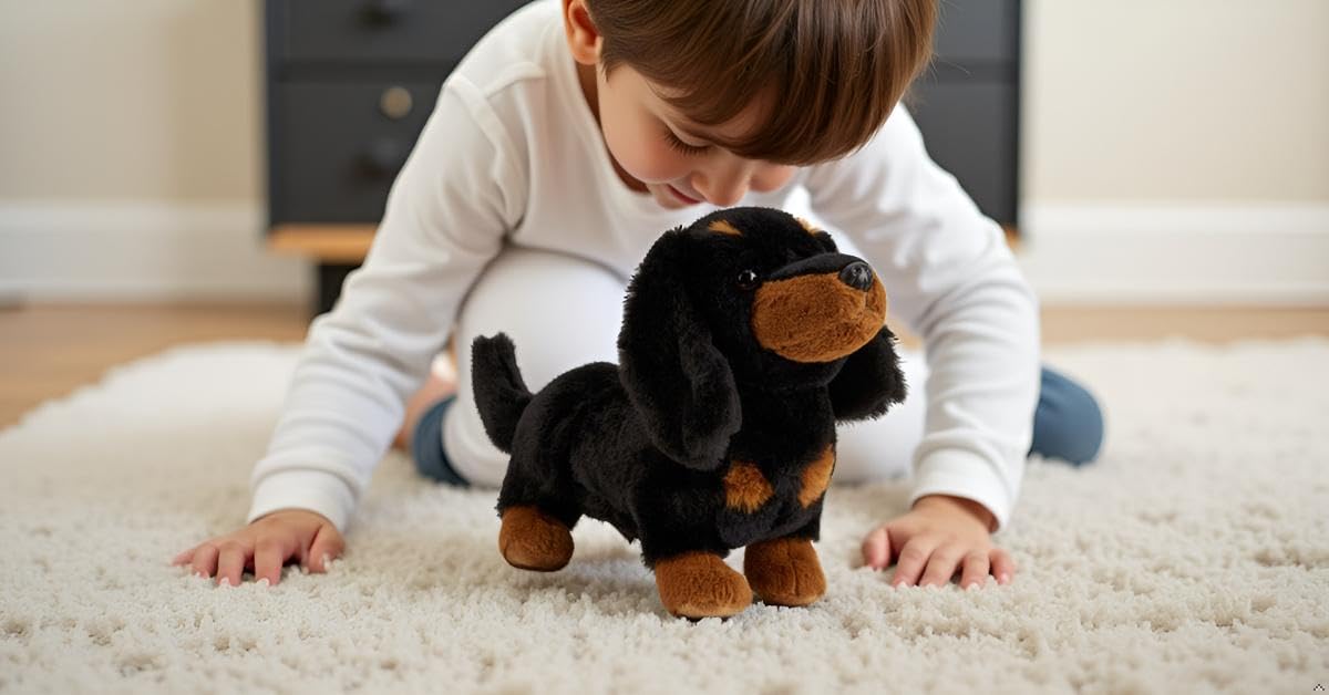 Zappi Co Daisy el Perro Salchicha de Peluche (20 cm) - Delicia de Perro Salchicha - Suave, Agradable, 100% Reciclado - Adorable Amigo Largo — view 4