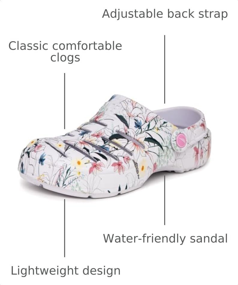Image of Nautica Women's Classic Slip-On Clogs - Comfortable Crafted Clog Water Shoes for Garden and Casual Wear