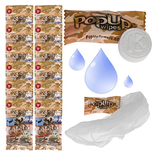 PopUp 120ct Wipes Compressed Cotton Expandable 9x10” Towels Travel Sealed To Go