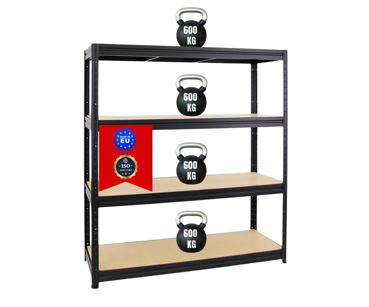 PROREGAL Scaffale Giant Elephant 180x150x45cm - Zincato, Carico 200kg/Ripiano | Per Garage E Magazzino - Foto 12