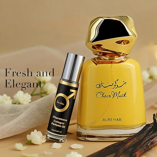 Image of AFLUXE Men's Eau de Parfum, Woody Fresh Cologne for Men, Long Lasting Modern Masculine Scent, 3.4 Fl Oz (100ml) Choco Musk 100ml&Pheromone