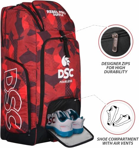 Image of DSC Rebel Pro Duffle Kit Bag,Red Black,37 x 15 x 16 inches