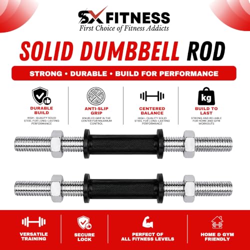 Image of Home Gym Combo, Home Gym Set, Gym Equipment Set, PVC (8-24Kg),Fitness Set, with 3ft Curl Rod + Pair of Dumbbell Rods, Home Gym Kit with Accessories (20)