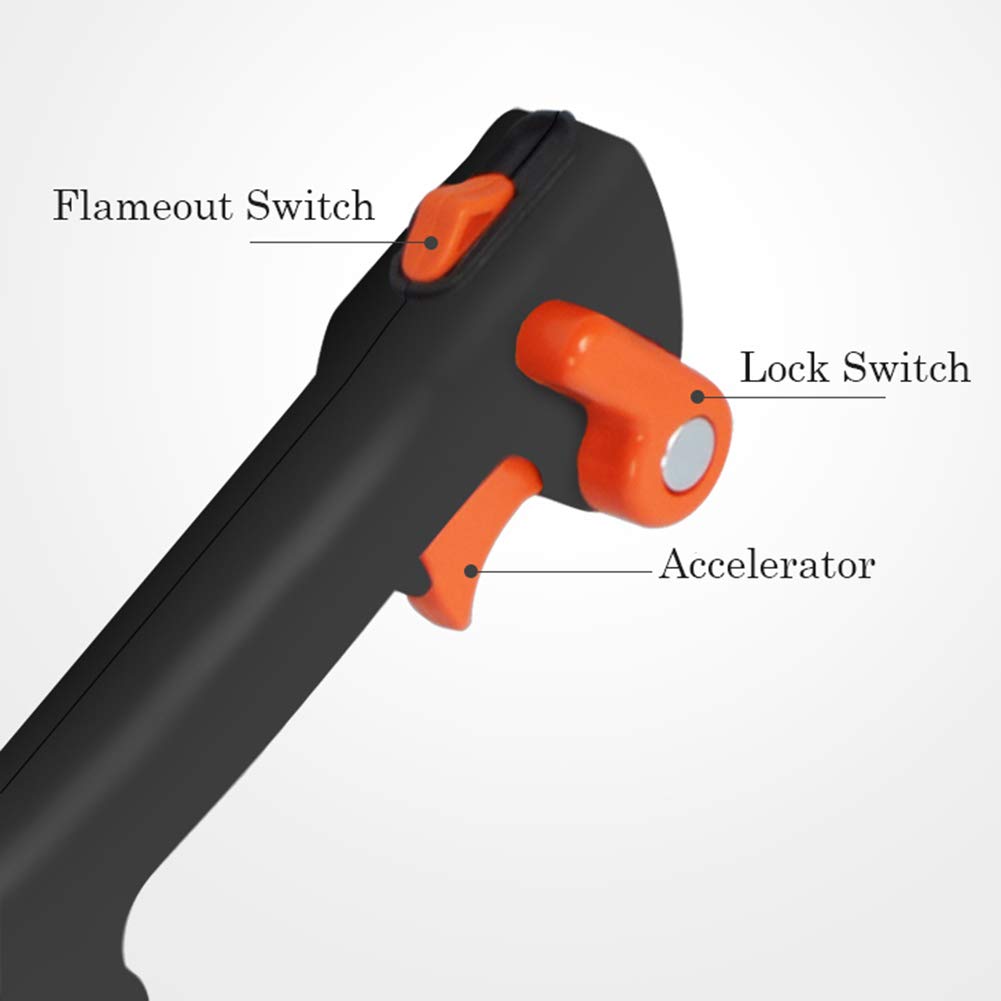 Potente Gasolina Soplador de Hojas de Mochila,Motor de Dos Tiempos con Extensión de Boquilla,para Soplar Hojas/Limpiar Polvo/Basura Pequeña(Naranja)