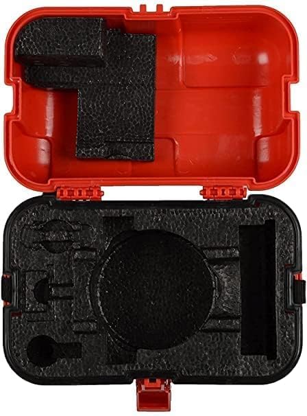 auto level survey empty plastic box | waterproof red carry case for auto level instruments | durable storage box for construction & survey use – 29x20x19cm