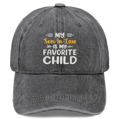 My Son in Lawes is My Favoritees Child Vintage Hat for Mens Breathable Caps
