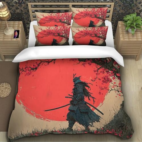 Parure de lit samouraï en microfibre douce et résistante avec zip - 5