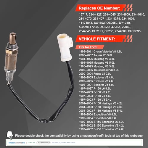 Sensor de Oxígeno 2 Piezas Compatible Ford y Lincoln miniatura 2