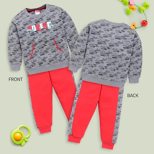 Image of LuvLap Baby Boys Full Sleeve Sweatshirt & Pyjama Set Pack of 1