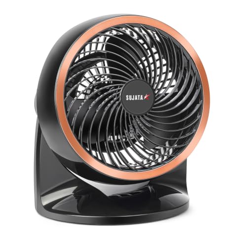 Image of Sujata Table Fan for Home | 2100 RPM, 2 Years Warranty | Small Table Fan High Speed for Home, 180 mm Compact Fan with Balanced Blades, Adjustable Tilt, Portable (SAP1800HS - Black)