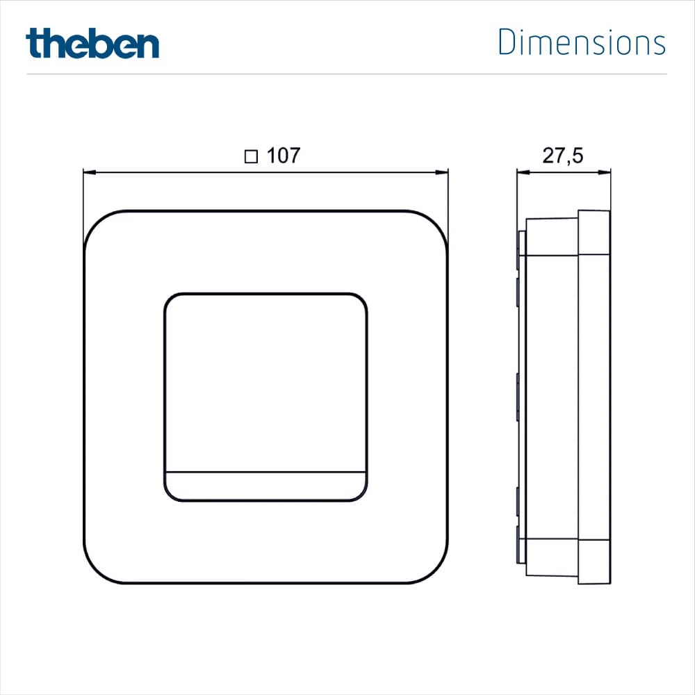 Theben 8119200 RAMSES 811 top3 cronotermostato digitale a batteria | termostato ambiente, comando dispositivo/app, Bluetooth BLE, Display, 3 programmi settimanali, durata impulso, Eco, riduzione