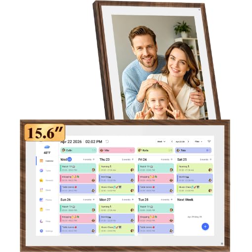 15.6" Digital Calendar Wall Touch Screen, No-Subscription, Smart Calendar