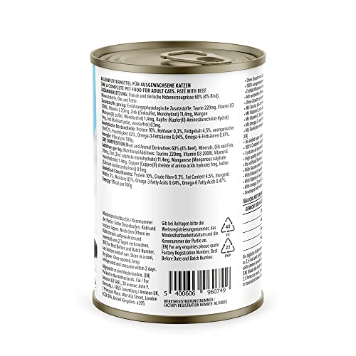 by Amazon Katzen Nassfutter Pastete mit Rind, 1 x 415g